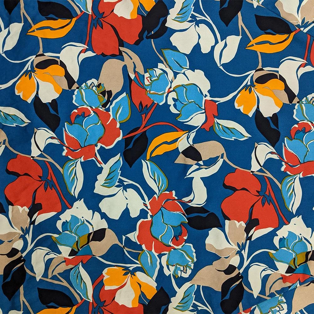 Women's Apparel Eva Rose Bold Blue Floral Swing Dress 9 Women's Apparel Eva Rose Bold Blue Floral Swing Dress