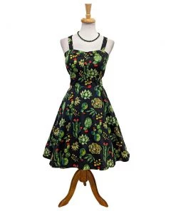 Eva Rose Sweetheart Dress In Cactus Flower Print