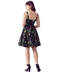 Eva Rose Sweetheart Dress In Cactus Flower Print