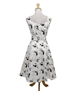 Women's Apparel Eva Rose Contrast Kitties Dress In Black & White 12 Women's Apparel Eva Rose Contrast Kitties Dress In Black & White