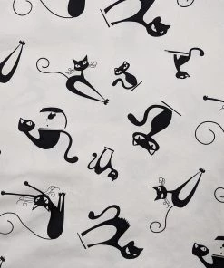 Women's Apparel Eva Rose Contrast Kitties Dress In Black & White 14 Women's Apparel Eva Rose Contrast Kitties Dress In Black & White