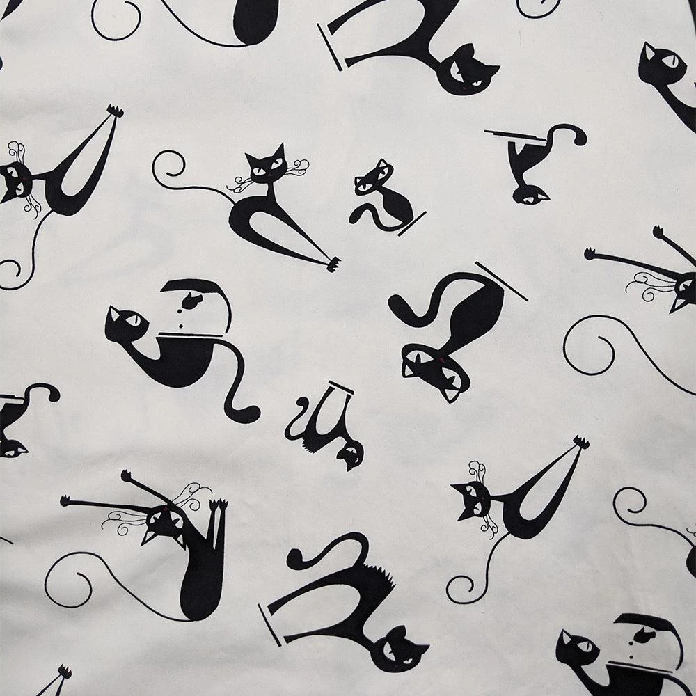 Women's Apparel Eva Rose Contrast Kitties Dress In Black & White 8 Women's Apparel Eva Rose Contrast Kitties Dress In Black & White