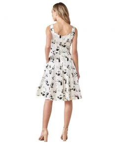 Women's Apparel Eva Rose Contrast Kitties Dress In Black & White 15 Women's Apparel Eva Rose Contrast Kitties Dress In Black & White