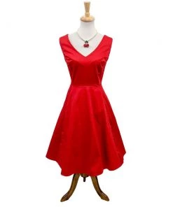 Eva Rose Red Hot Swing Dress Women's Apparel
