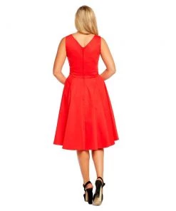 Eva Rose Red Hot Swing Dress Women's Apparel