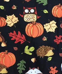 Glitz Glam And Rebellion Women's Apparel Pinup Peasant Top In Fall Print