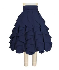 ChicStar Florence Flounce Skirt In Navy 9 ChicStar Florence Flounce Skirt In Navy