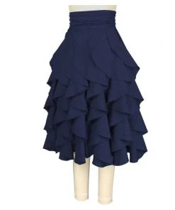 ChicStar Florence Flounce Skirt In Navy 10 ChicStar Florence Flounce Skirt In Navy