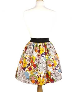 Hemet Pleated Skirt In Skull Folklorico Print Women's Apparel