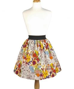Hemet Pleated Skirt In Skull Folklorico Print Women's Apparel