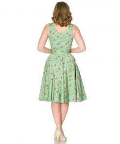 Women's Apparel Timeless London Freya Swing Dress In Green Floral