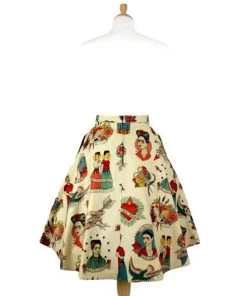 Women's Apparel Hemet Circle Skirt In Frida Tattoo Print