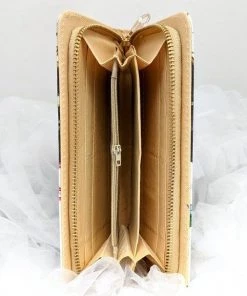 Glitz Glam And Rebellion Frida Kahlo Wallet Clutch In White Floral