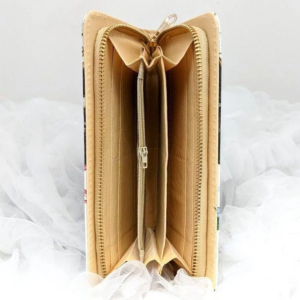 Glitz Glam And Rebellion Frida Kahlo Wallet Clutch In White Floral 4 Glitz Glam And Rebellion Frida Kahlo Wallet Clutch In White Floral