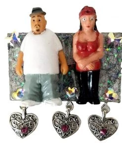 Aye Que Chula Homies Mr. Frosty And Ladybug Brooch "Aye, Que Chula" Original Jewelry & Art