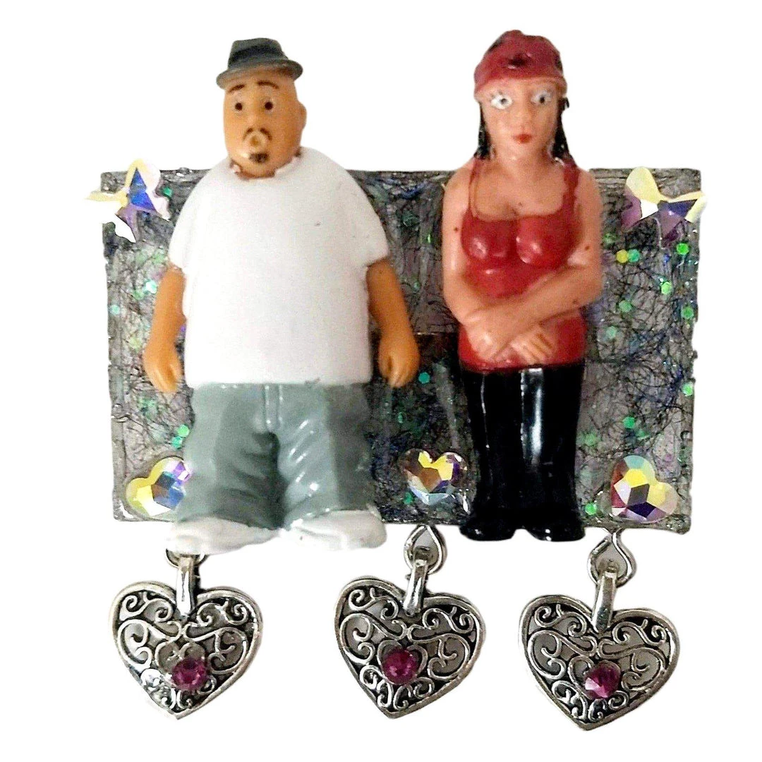 Aye Que Chula Homies Mr. Frosty And Ladybug Brooch "Aye, Que Chula" Original Jewelry & Art 3 Aye Que Chula Homies Mr. Frosty And Ladybug Brooch "Aye, Que Chula" Original Jewelry & Art