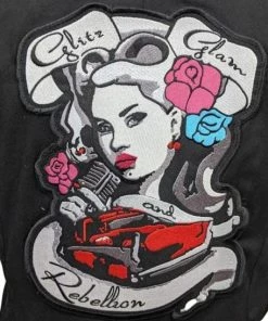 Glitz Glam And Rebellion GGR Logo Bowling Shirt In Pink And Black Women's Apparel