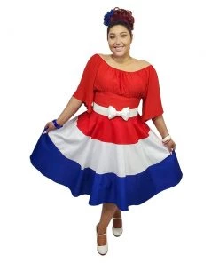 Glitz Glam And Rebellion Women's Apparel GGR Patriotic Pinup Full Swing Circle Skirt