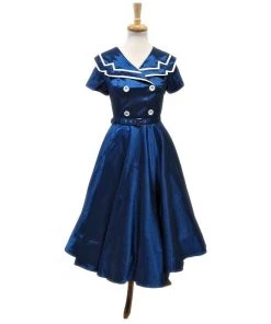ChicStar Sailor Dress In Navy Blue