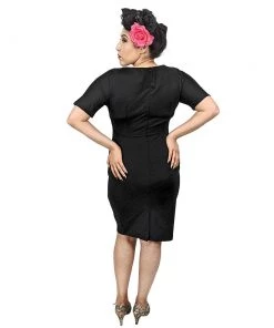 Glitz Glam And Rebellion Sandra Classic Wiggle Dress In Black