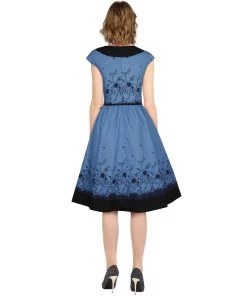 ChicStar Gloria Gardens Dress In Blue Women's Apparel 7 ChicStar Gloria Gardens Dress In Blue Women's Apparel