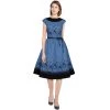 ChicStar Gloria Gardens Dress In Blue Women's Apparel