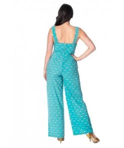 Banned Geo Playsuit In Teal Women's Apparel
