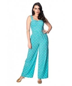 Banned Geo Playsuit In Teal Women's Apparel