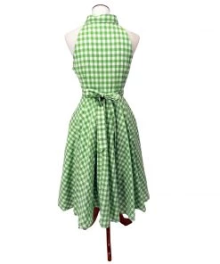 Glitz Glam And Rebellion GGR June Shirtdress In Green Gingham
