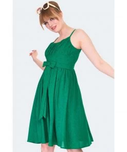 Women's Apparel Voodoo Vixen Gracie Dress In Emerald Green