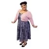 ChicStar Rhonda Rockabilly Buttons Dress In Purple Hibiscus Women's Apparel