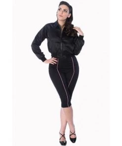 Glitz Glam And Rebellion Women's Apparel Banned Grease Bomber Jacket