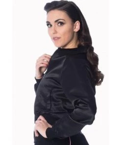 Glitz Glam And Rebellion Women's Apparel Banned Grease Bomber Jacket