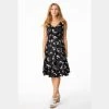 Eva Rose Black Cat Swing Dress