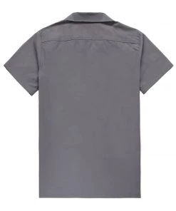 Glitz Glam And Rebellion Men's Bowling Shirt In Gray With Light Gray Panels