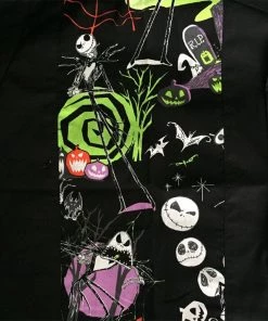 Glitz Glam And Rebellion Men's Apparel Men's Bowling Shirt In Halloween Print