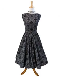 ChicStar Haunted Mansion Swing Dress In Gray