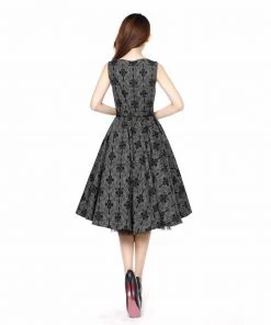 ChicStar Haunted Mansion Swing Dress In Gray