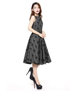 ChicStar Haunted Mansion Swing Dress In Gray