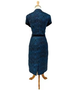 ChicStar Haunted Mansion Wiggle Dress In Blue Women's Apparel