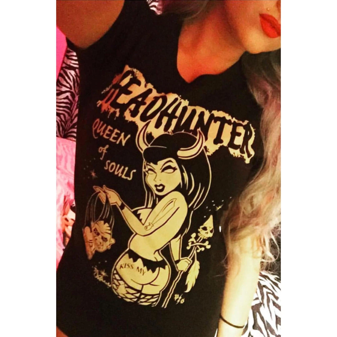 Pinky Star "Headhunter Queen Of Souls" Tee Women's Apparel 4 Pinky Star "Headhunter Queen Of Souls" Tee Women's Apparel