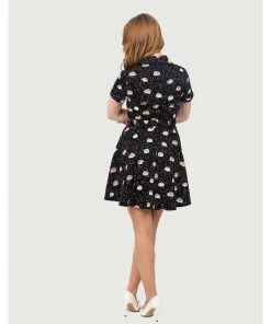 Eva Rose Short Shirtdress In Hedgehog Print Women's Apparel
