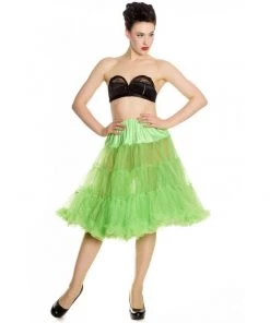 Hell Bunny Long Petticoat In Monster Green Women's Apparel