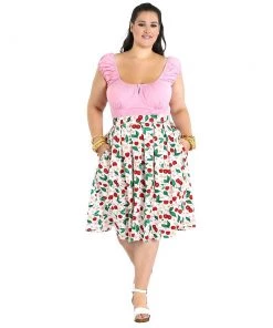 Hell Bunny Yvette Cherries 50s Skirt Women's Apparel
