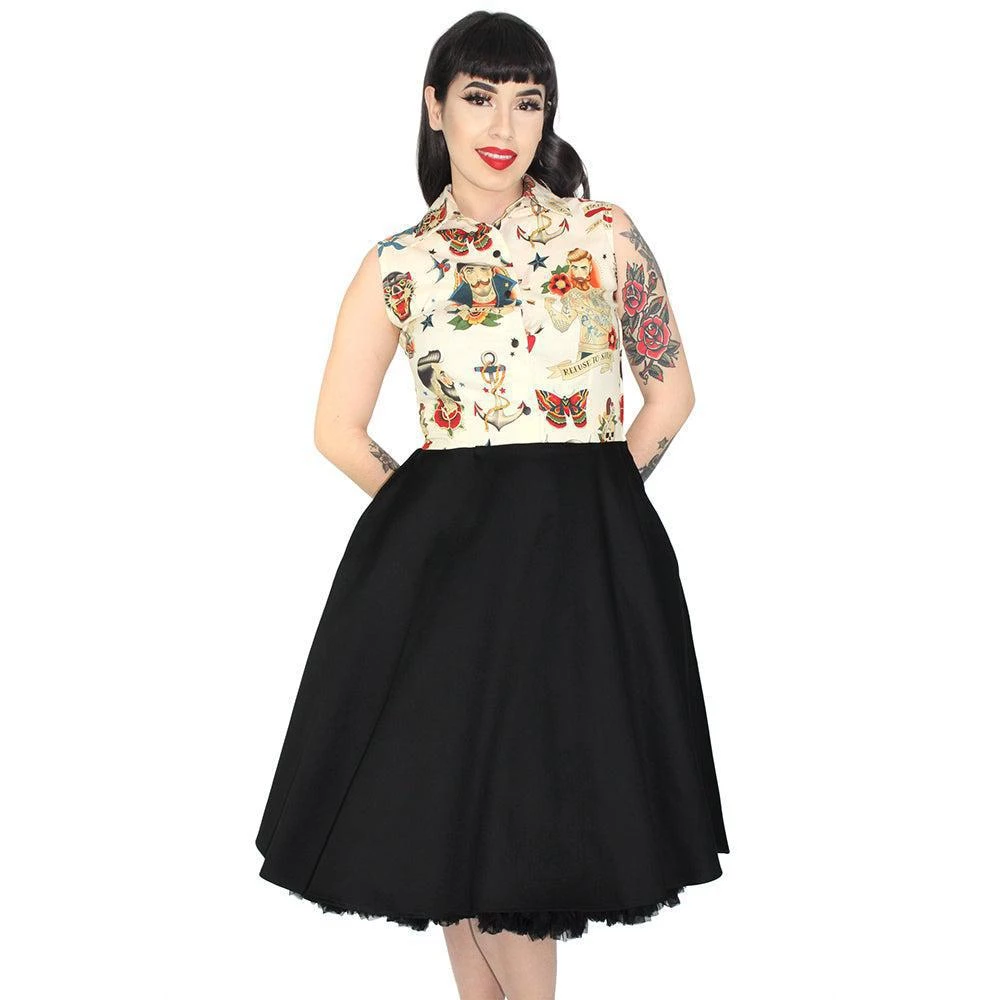 Women's Apparel Hemet Snap-Front Circle Dress In Anchors Away 3 Women's Apparel Hemet Snap-Front Circle Dress In Anchors Away