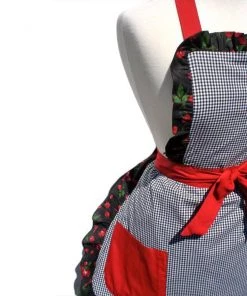 Hemet Gingham & Cherries Apron