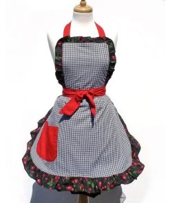 Hemet Gingham & Cherries Apron
