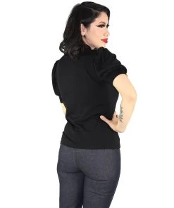 Hemet Tie-Neck Blouse In Black Women's Apparel