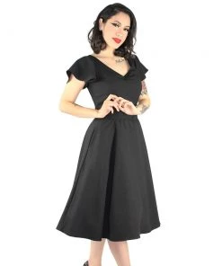Hemet Butterfly Swing Dress In Black