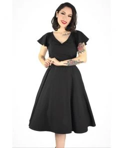 Hemet Butterfly Swing Dress In Black